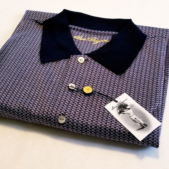 Hogan Other - NEW Hogan Mens VINTAGE Jacquard Golf Polo Top